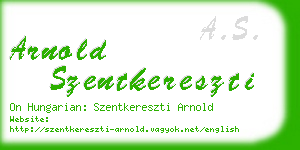 arnold szentkereszti business card